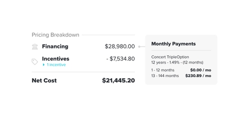 Solar proposal - system pricing